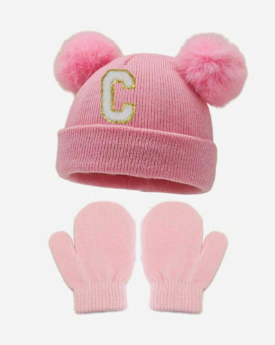 Pink knit beanie - pink,