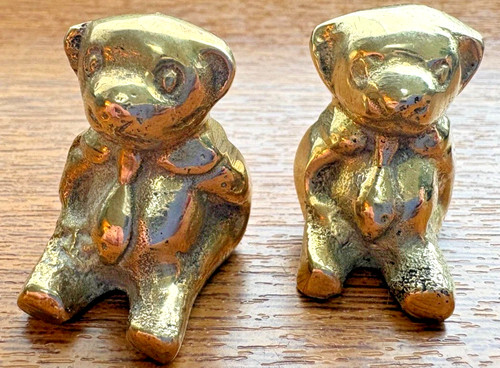 Teddy bear figurines pair - teddy,