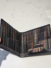 PAUL SMITH Mini Stripe multi stripe Billfold Leather Wallet