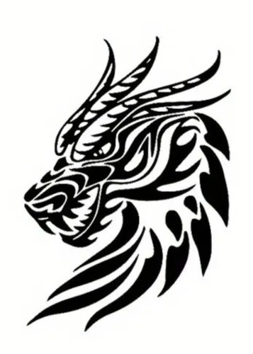 Large tribal dragon car - dragon,