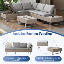 Rattan Corner Sofa Set Garden