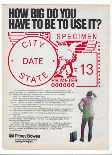1977 pitney bowes postage - pitney,