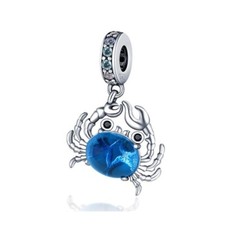 S925 Sterling Silver Blue Crab