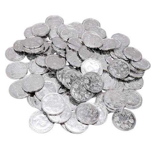 Plastic coins pirate treasure - coins,,