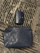 Navy Evening Bag with Card Wallet - BNWOT