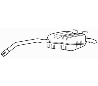 Rear exhaust silencer back box - silencer,