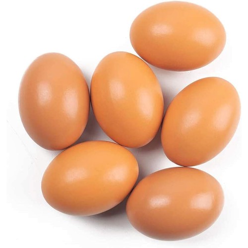 6pcs fake wooden chicken eggs - fake,