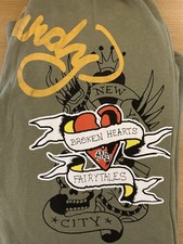 Bnwot Ed Hardy Olive Green Wide Leg Joggers Size M Y2K vintage throwback