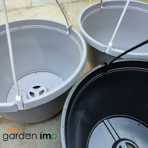 Plastic hanging baskets black - plastic,