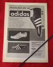ADIDAS TRAINING  , TRACK SHOE FOOTBALL BOOTS 1963 ORIGINAL VINTAGE ADVERT