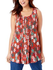 WOMAN WITHIN Tunic Top FLORAL