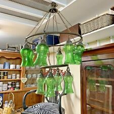 HUGE CHANDELIER 2 TIER 12 LIGHT CHANDELIER MORROCAN CHANDELIER GREEN