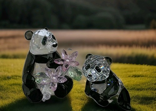 Swarovski panda mother baby - swarovski,