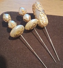 3 X Hat Pins Vintage Antique