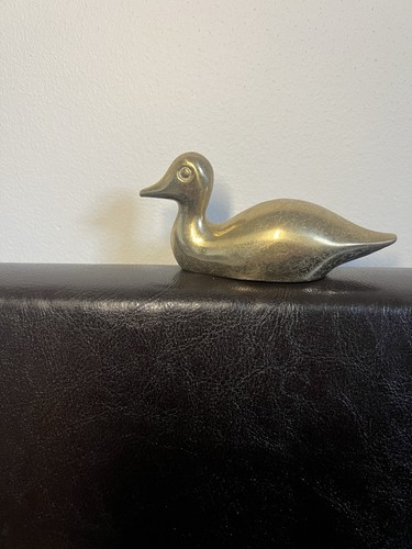 Solid brass duck - brass, figurine