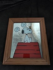 Original Retro Snoopy And Woodstock Mirror 12"X10"