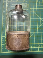 Victorian glass and silver hip - and,