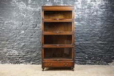 Antique 4 Section Barristers Bookcase by Gumm in the Manner of Globe Wernicke