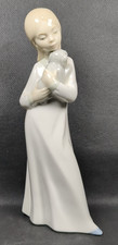 NAO Figure by Lladro - "Girl Carrying Puppy" - Handmade in Spain - Ht 20cm