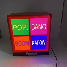 Retro Light Box LED Lamp Pop ArtColourful Handmade | Wooden, Acrylic and Pewter