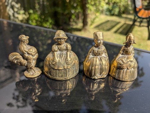 Vintage solid brass lady - brass,
