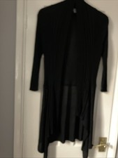 Elizabeth Scott Women's Black Longer Length Cardigan Size S/M