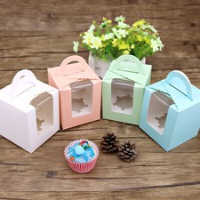 Cupcake Favour Boxes Bomboniere Wedding Birthday Gift Box Baby Shower 10/20x