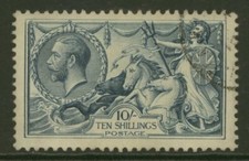 1918 10/- Grey Blue SG 417