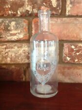 Clear Glass 'Love' Bottle Vase by TESCO - Perfect for Flowers or LED Cork light