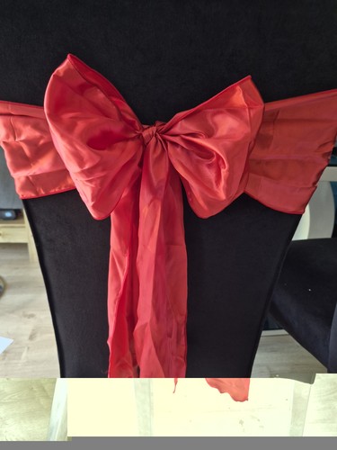 Red satin chair - 25,