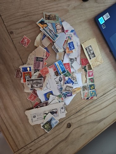 Over 100 various old stamps - over,