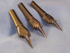 ANTIQUE DIP PEN NIB PLUME PLUMA FEDER MACNIVEN CAMERON FIGURAL HAND FINGER NIBS