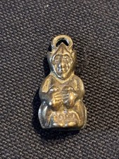 Vintage Brass Lucky Cornish Pixie Watch Fob And Pipe Tamper Great Item See Pics