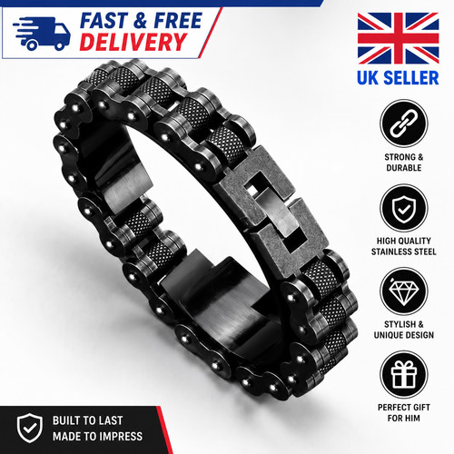 Retro biker chain bracelet - retro,