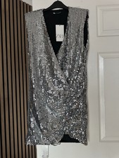 BNWT ZARA SIZE M MEDIUM SILVER