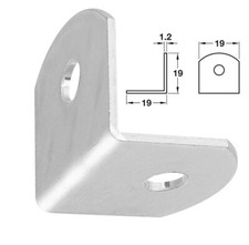 Hafele 19mm x 19mm Corner Angle Bracket Furniture Assembly Flat Pack BZP