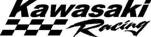 Kawasaki racing 8 decal - racing, 2"