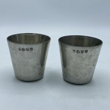 Pair Of Pewter Beaker Cups