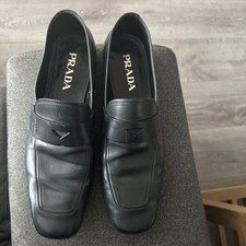 Prada Black Leather Loafers