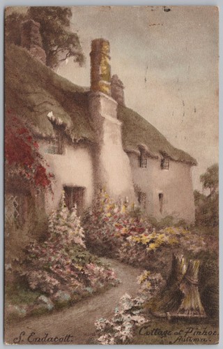 Pinhoe devon cottage postcard - pinhoe,