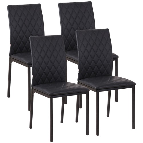 Homcom dining chairs faux - homcom,