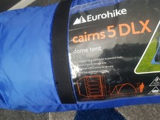 Eurohike Cairns 5 DLX Dome Tent , with porch and groundsheet, used just once