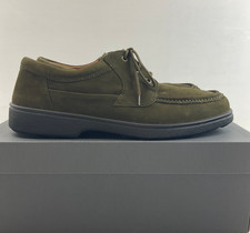 ECCO Howell Comfort Lace Up Casual Shoes Olive Leather UK 10