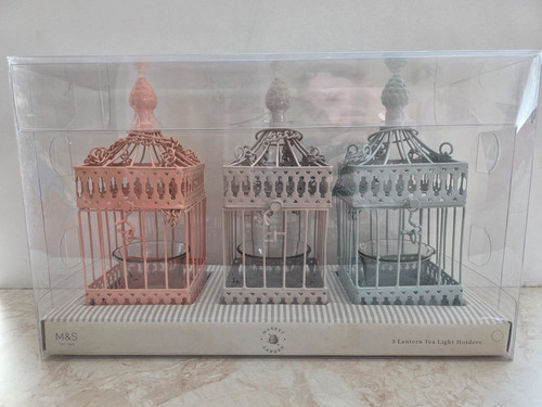 Three bird cage lantern tea