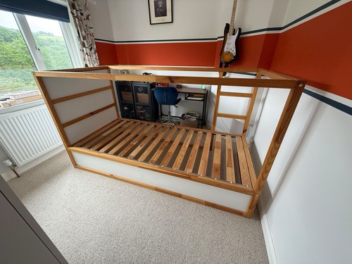 Children wooden loft bed - children's,