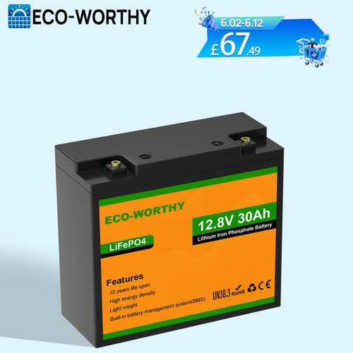 Eco worthy 12v 30ah - 12v, lithium