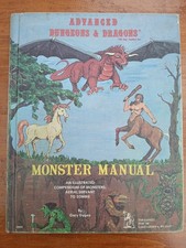 AD&D Monster Manual - First Print from 1977. TSR, D&D, Dungeons & Dragons.