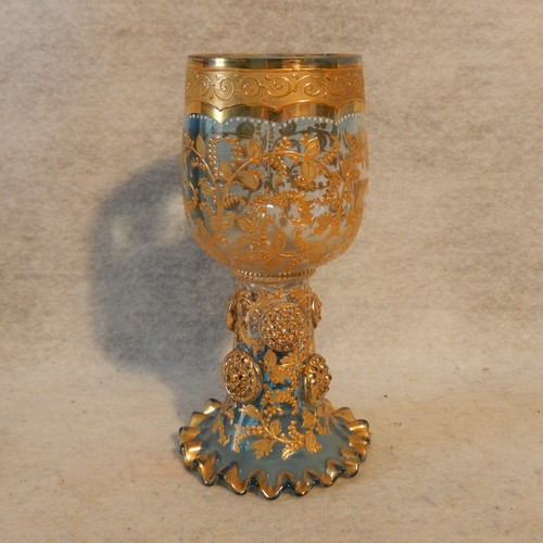 Bohemian moser glass ruffled - moser,