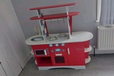 Childrens Retro Wooden Play Toy Kitchen