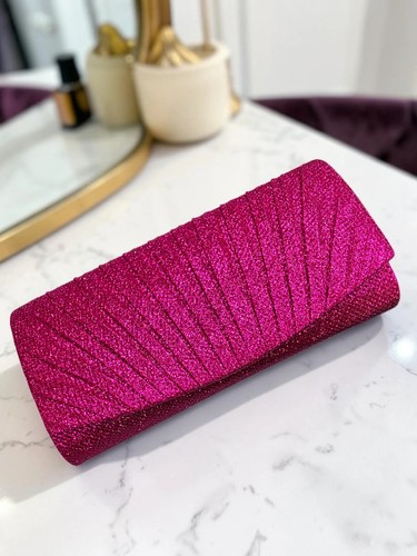 Pink clutch bag - pink,